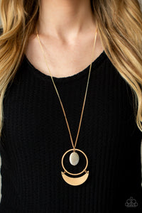 gold,long necklace,Moonlight Sailing - Gold Necklace