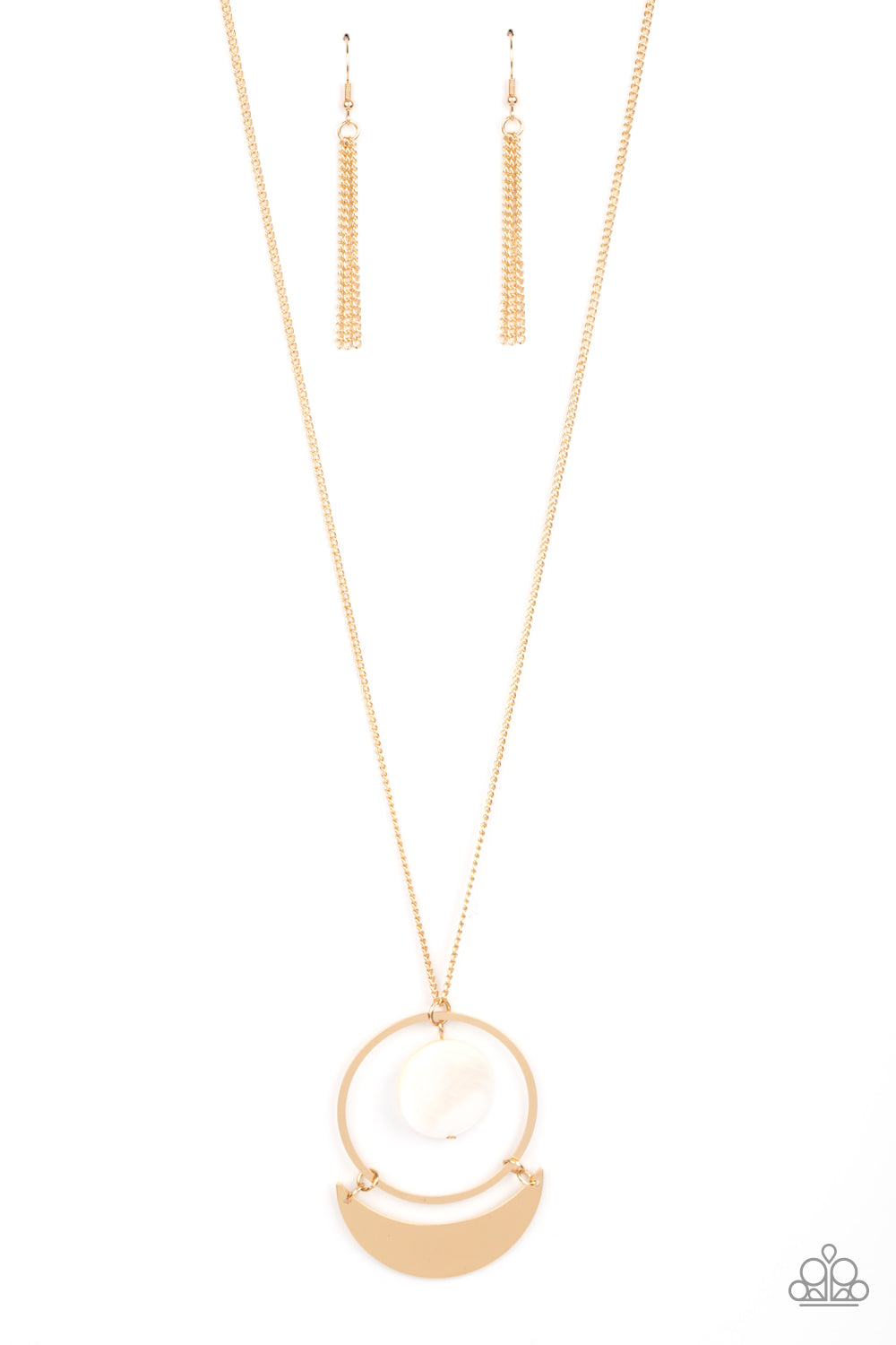 Moonlight Sailing - Gold Necklace Paparazzi Accessories