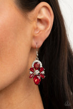 Load image into Gallery viewer, Stunning Starlet - Red Rhinestone Earrings Paparazzi Accessories