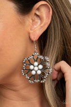 Load image into Gallery viewer, Dazzling Dewdrops - White Earrings Paparazzi Accessories