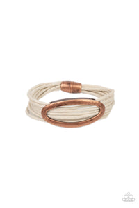 copper,magnetic,white,Corded Couture - White Magnetic Bracelet