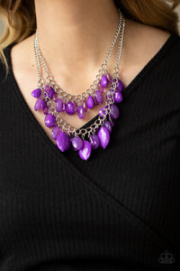 purple,short necklace,Midsummer Mixer - Purple Necklace