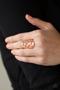 copper,Wide Back,Open Fire - Copper Ring