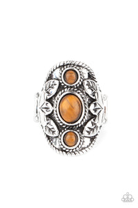 brown,tiger's eye,Wide Back,PALMS Up - Brown Tiger's Eye Ring