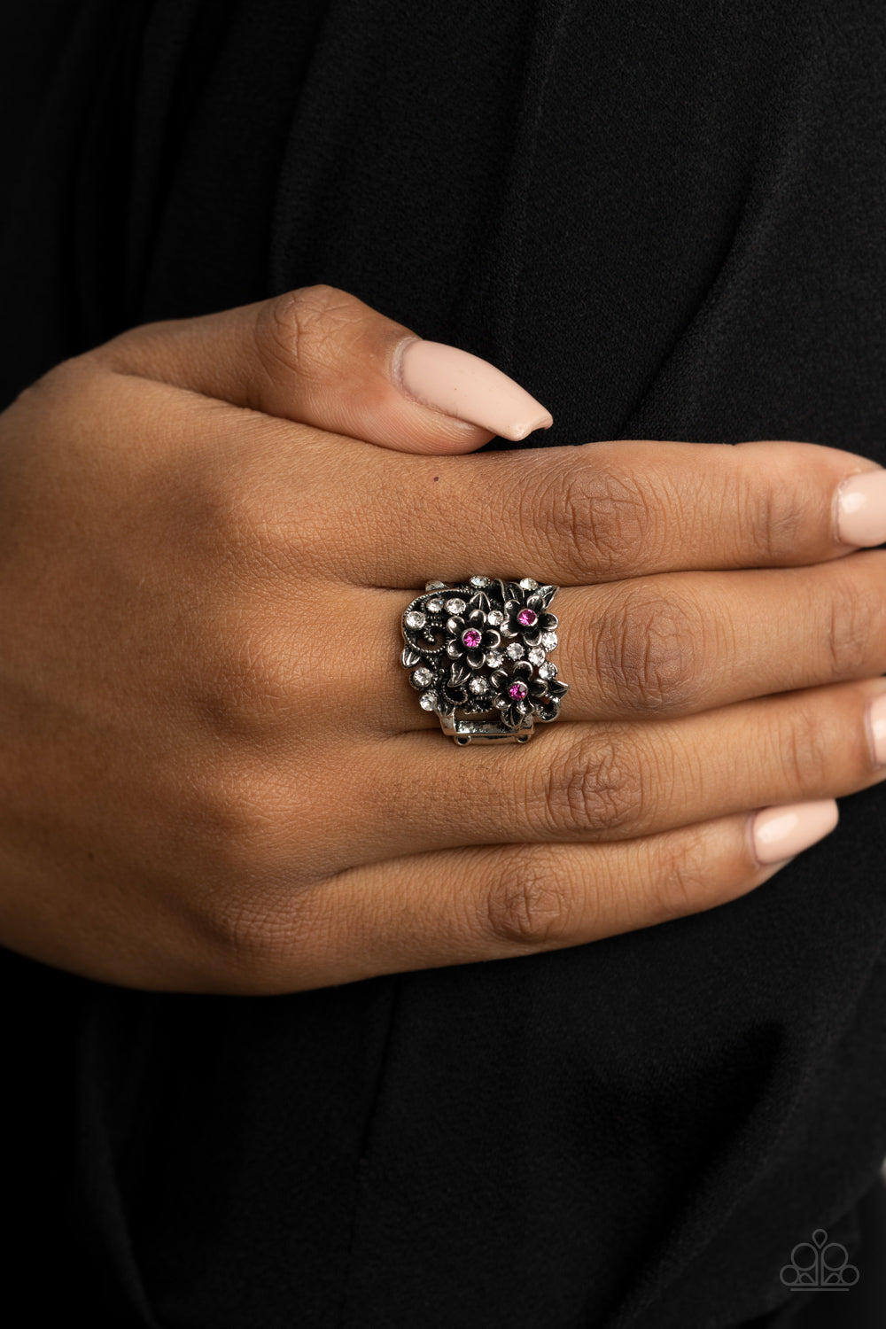 Perfectly Perennial - Pink Ring Paparazzi Accessories