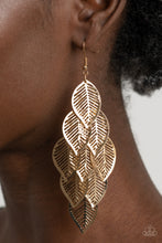 Load image into Gallery viewer, Limitlessly Leafy - Gold Earrings Paparazzi Accessories