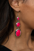 Load image into Gallery viewer, Retro Reality - Pink Earrings Paparazzi Accessories