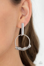 Load image into Gallery viewer, Set Into Motion - Silver Post Earrings Paparazzi Accessories