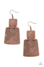 Load image into Gallery viewer, Tagging Along - Copper Earrings Paparazzi Accessories