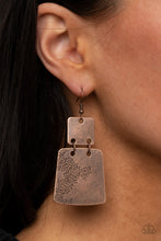 Load image into Gallery viewer, Tagging Along - Copper Earrings Paparazzi Accessories