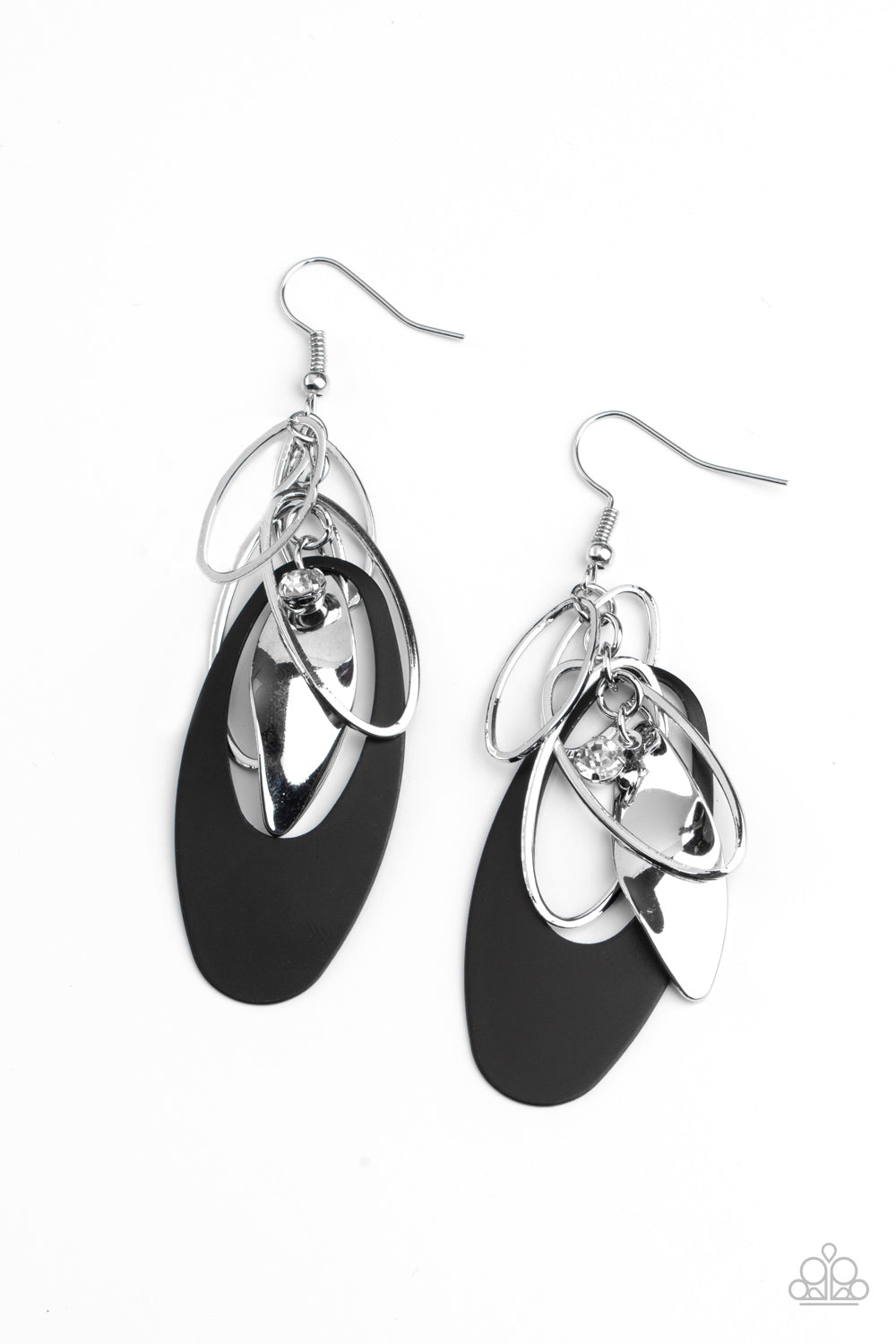 Ambitious Allure - Black Earrings Paparazzi Accessories