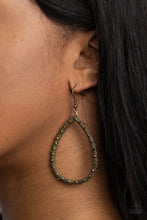 Load image into Gallery viewer, Standout Sparkle - Brass Earrings Paparazzi Accessories