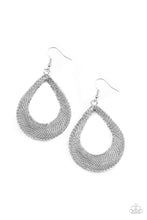 Load image into Gallery viewer, A Hot MESH - Silver Earrings Paparazzi Accessories