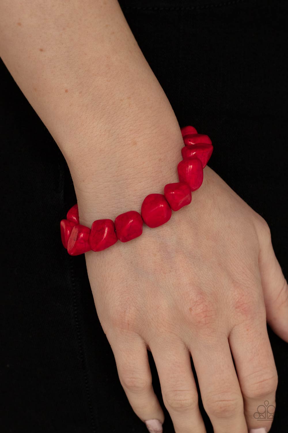 Prehistoric Paradise - Red Stone Bracelet Paparazzi Accessories