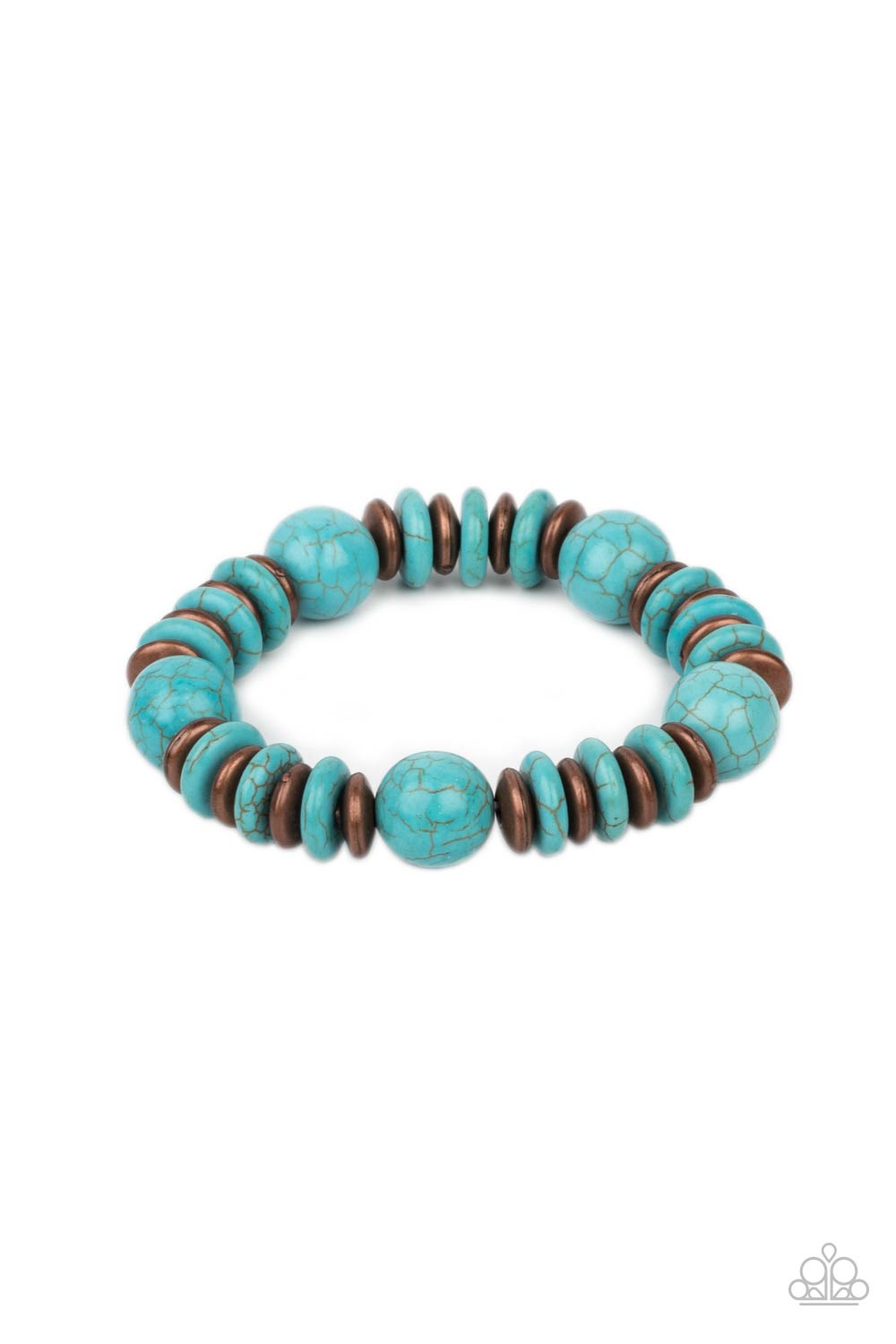 Rustic Rival - Copper Stone Stretchy Bracelet Paparazzi Accessories