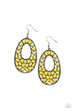 Load image into Gallery viewer, Beaded Shores - Yellow Earrings Paparazzi Accessories