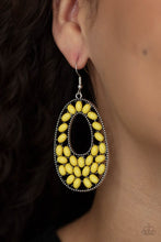 Load image into Gallery viewer, Beaded Shores - Yellow Earrings Paparazzi Accessories