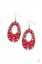 Load image into Gallery viewer, Beaded Shores - Red Earrings Paparazzi Accessories