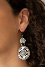 Load image into Gallery viewer, Temple of The Sun - Silver Earrings Paparazzi Accessories