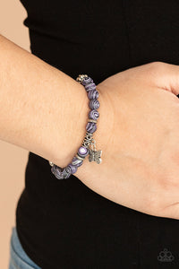 butterfly,purple,stretchy,Butterfly Wishes - Purple Bracelet