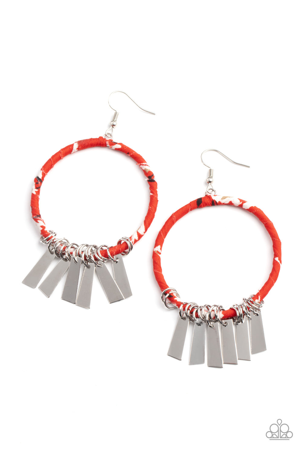 Garden Chimes - Red Earrings Paparazzi Accessories