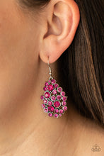 Load image into Gallery viewer, Smolder Effect - Pink Rhinestone Earrings Paparazzi Accessories