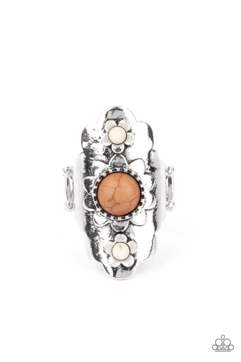 Badlands Garden - Brown Stone Ring Paparazzi Accessories