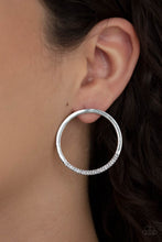 Load image into Gallery viewer, Spot On Opulence - White Rhinestone Post Earrings Paparazzi Accessories