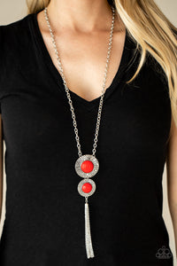 long necklace,red,Abstract Artistry - Red Necklace