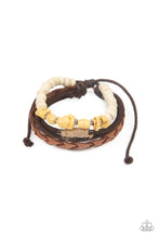 Load image into Gallery viewer, Far Out Wayfair - Yellow Stone Pull-Tie Bracelet Paparazzi Accessories