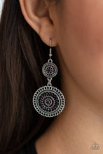 Load image into Gallery viewer, Bohemian Bedazzle - Purple Rhinestone Earrings Paparazzi Accessories