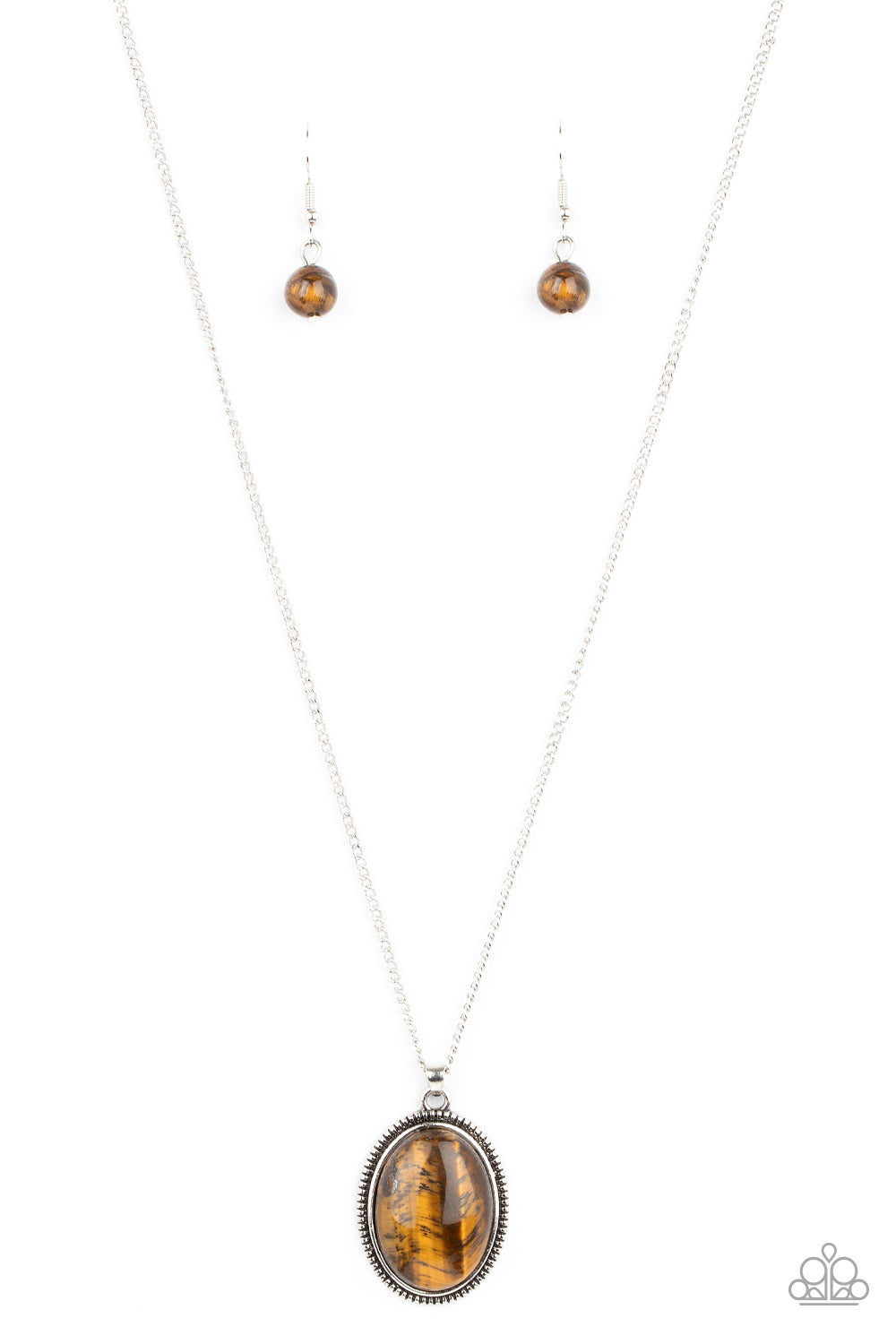 Tranquil Talisman - Brown Tiger's Eye Necklace Paparazzi Accessories