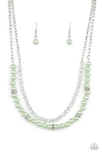 Load image into Gallery viewer, Parisian Princess - Green Pearl Necklace Paparazzi Accessories