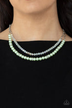 Load image into Gallery viewer, Parisian Princess - Green Pearl Necklace Paparazzi Accessories