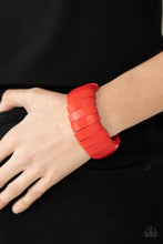 Load image into Gallery viewer, Raise The BARBADOS - Red Wood Stretchy Bracelet Paparazzi Accessories