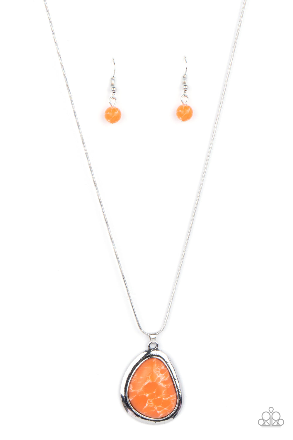 Canyon Oasis - Orange Stone Necklace Paparazzi Accessories