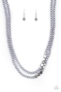 Pearls,short necklace,silver,Poshly Petite - Silver Pearl Necklace