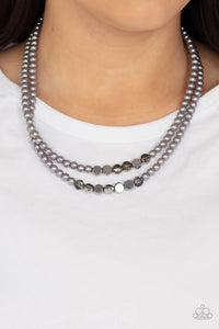 Pearls,short necklace,silver,Poshly Petite - Silver Pearl Necklace