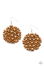 Load image into Gallery viewer, Summer Escapade - Brown Wood Earrings Paparazzi Accessories