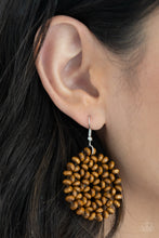 Load image into Gallery viewer, Summer Escapade - Brown Wood Earrings Paparazzi Accessories