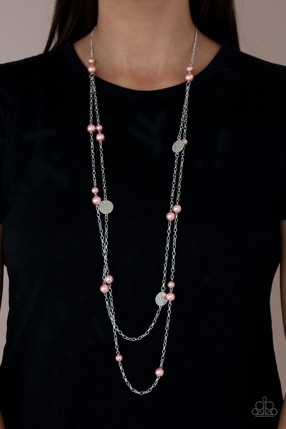 Sublime Awakening - Orange Pearl Necklace Paparazzi Accessories