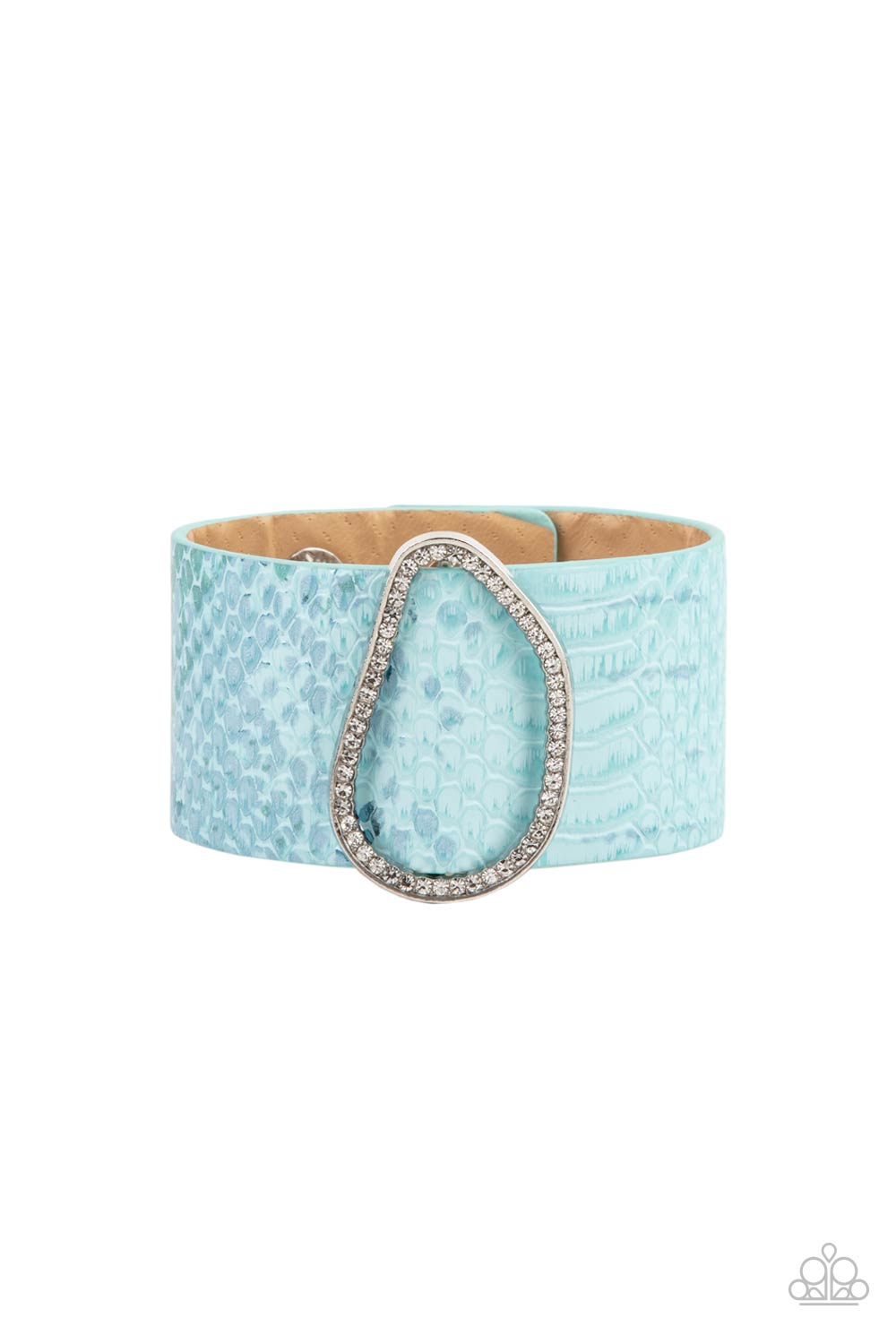 HISS-tory In The Making - Blue Leather Wrap Bracelet Paparazzi Accessories