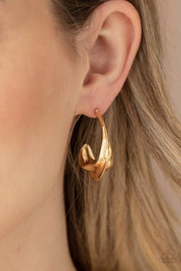 gold,Hoops,Modern Meltdown - Gold Hoop Earrings