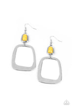 Load image into Gallery viewer, Material Girl Mod - Yellow Earrings Paparazzi Accessories