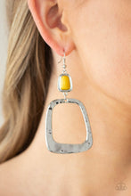 Load image into Gallery viewer, Material Girl Mod - Yellow Earrings Paparazzi Accessories