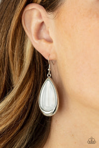 fishhook,white,A World To SEER - White Earrings