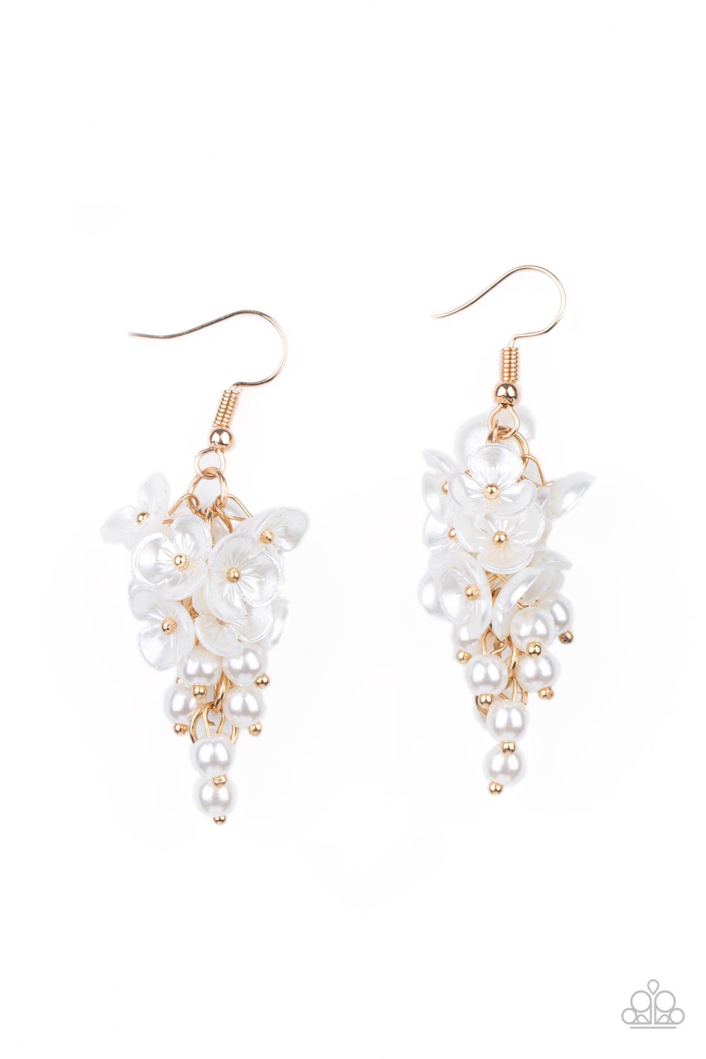 Bountiful Bouquets - Gold Earrings Paparazzi Accessories