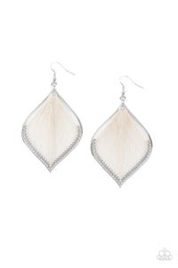 fishhook,white,String Theory - White Earrings