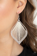 Load image into Gallery viewer, String Theory - White Earrings Paparazzi Accessories