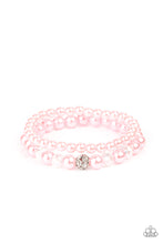 Load image into Gallery viewer, Cotton Candy Dreams - Pink Pearl Stretchy Bracelet Paparazzi Accessories